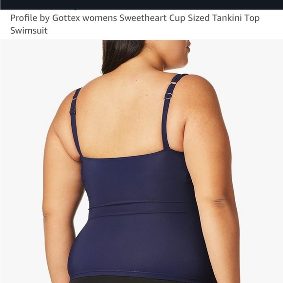 Profile by Gottex Women’s Sweetheart Cup Sized Tankinj Top Swimsuit Size 40F - Picture 8 of 9